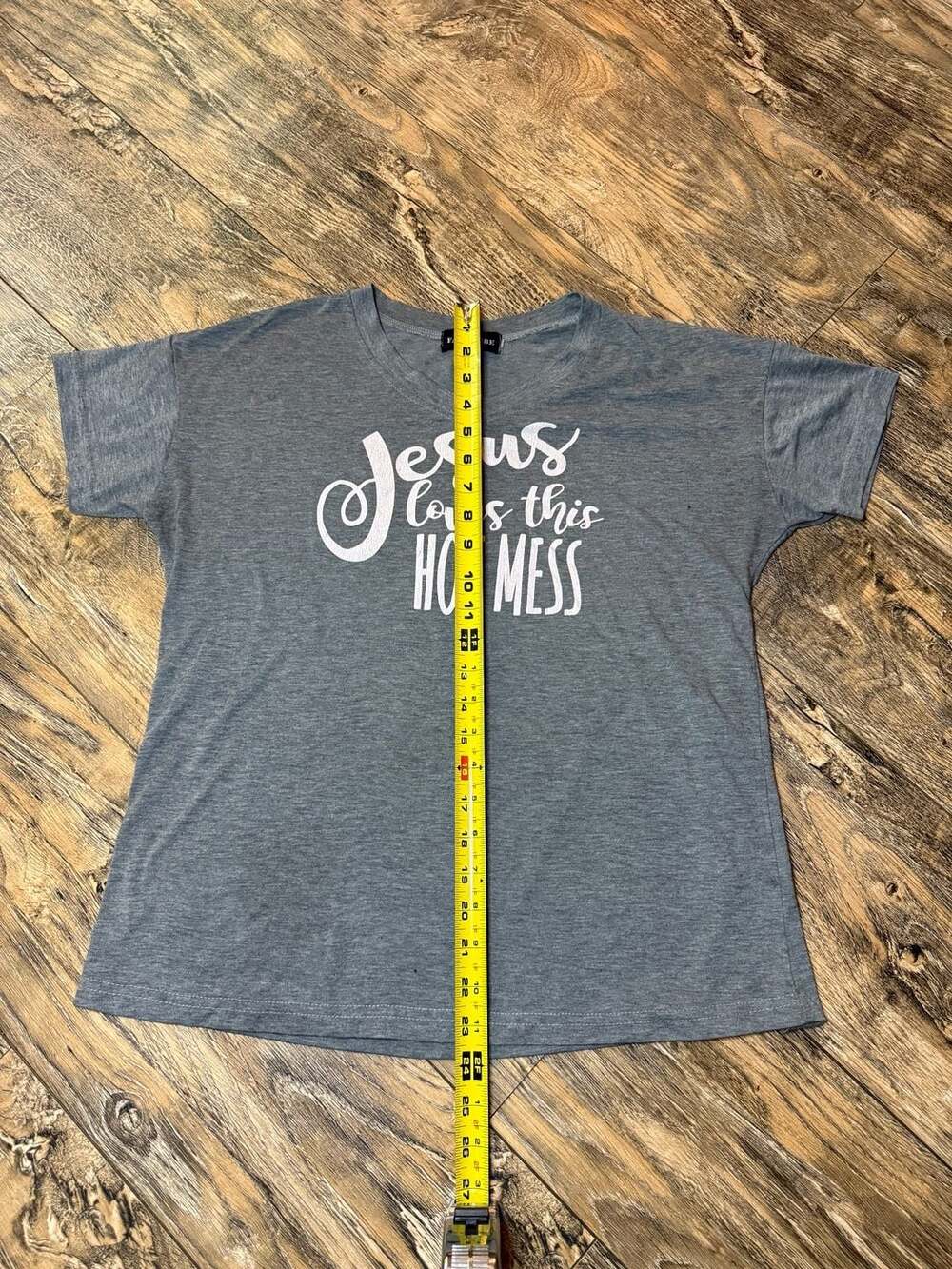 Fancyqube Jesus Loves This Hot Mess Women's V-Neck Graphic T-Shirt